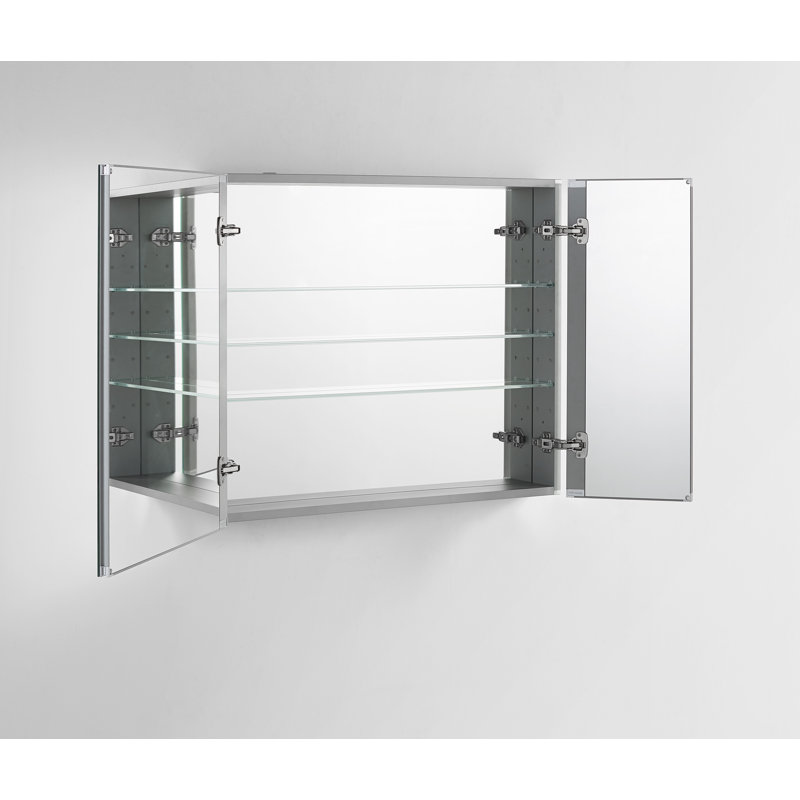 Orren Ellis Donnie Recessed or Surface Mount Frameless 2 Door Medicine